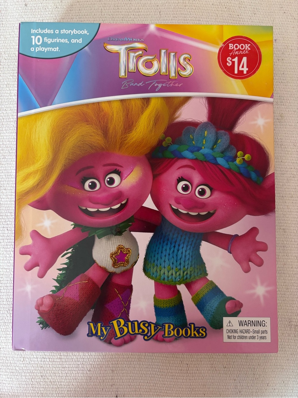 Trolls My Busy Books by Dreamworks, 10 figures and play mat